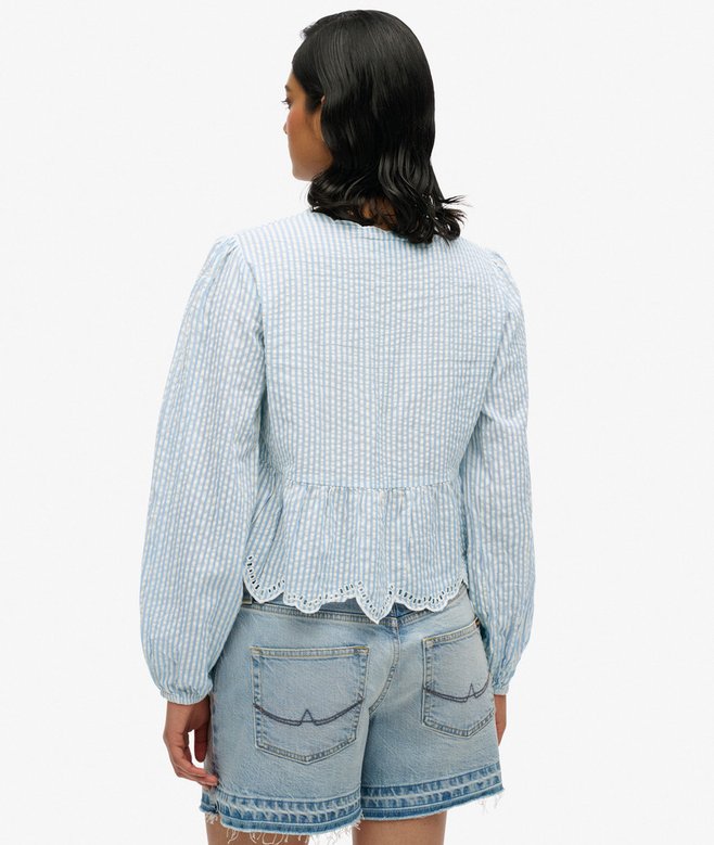 Broderie Long Sleeve Blouse