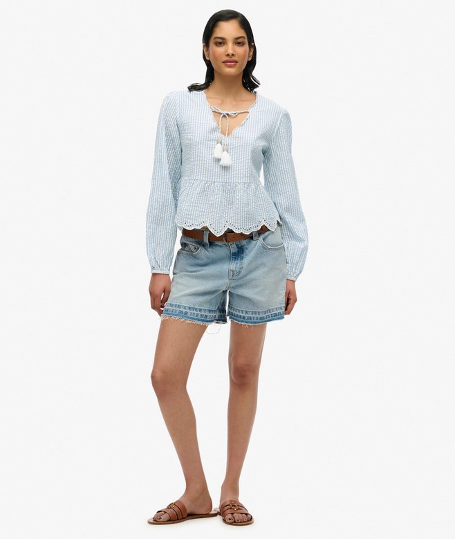 Broderie Long Sleeve Blouse