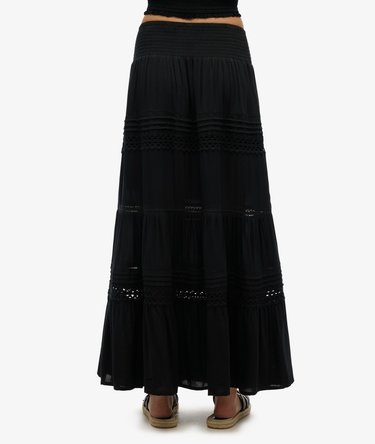 Ibiza Lace Mix Maxi Skirt Image 3