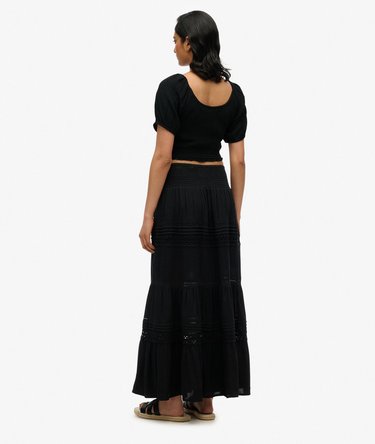Ibiza Lace Mix Maxi Skirt Image 5