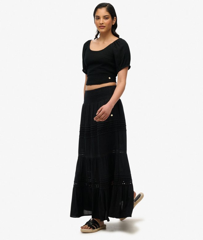 Ibiza Lace Mix Maxi Skirt