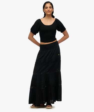 Ibiza Lace Mix Maxi Skirt Image 1