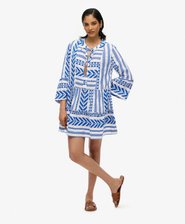 Ibiza Long Sleeve Tiered Mini Dress