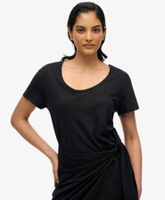 Slub Midi Wrap Dress