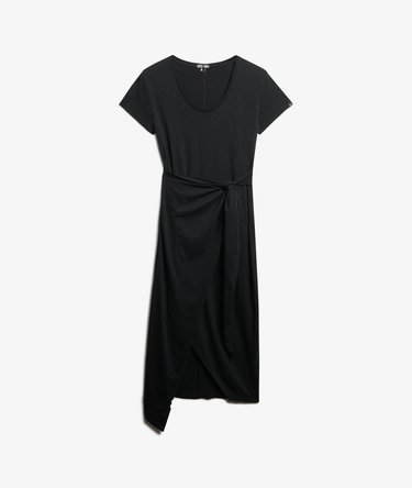 Strukturiertes Midi-Wickelkleid Image 7