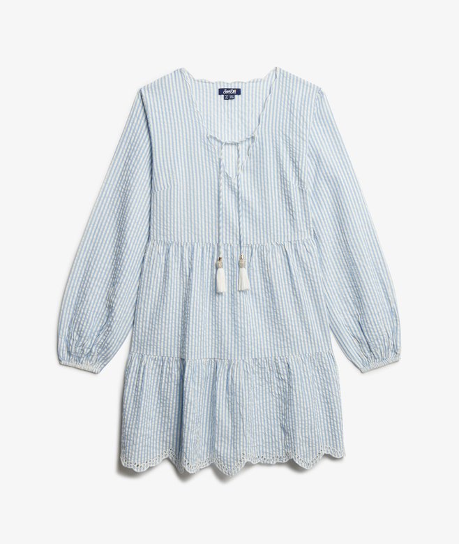 Broderie Tiered Mini Dress