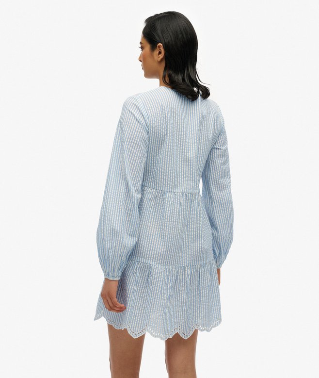 Broderie Tiered Mini Dress