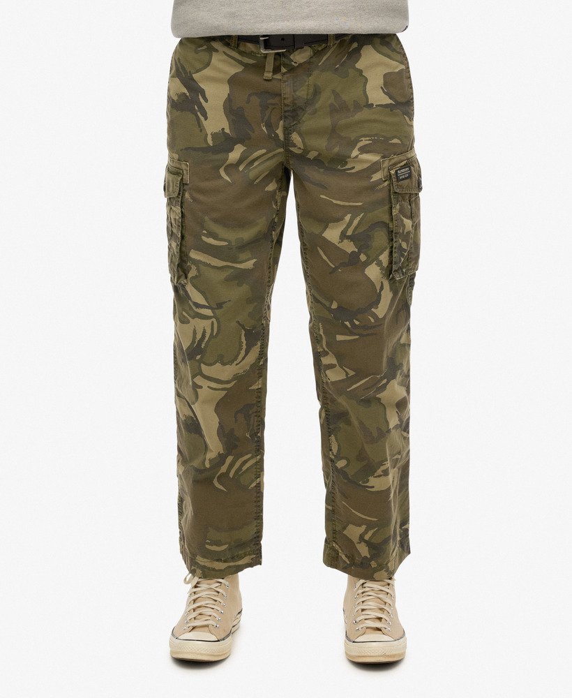 mens Parachute Light Cargo Pants in Outline Camo | Superdry US