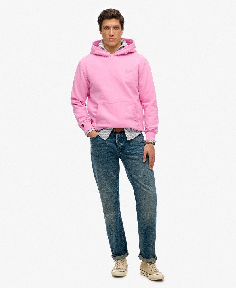 mens Essential Logo Half Brushed Hoodie in Lilac Chiffon | Superdry UK