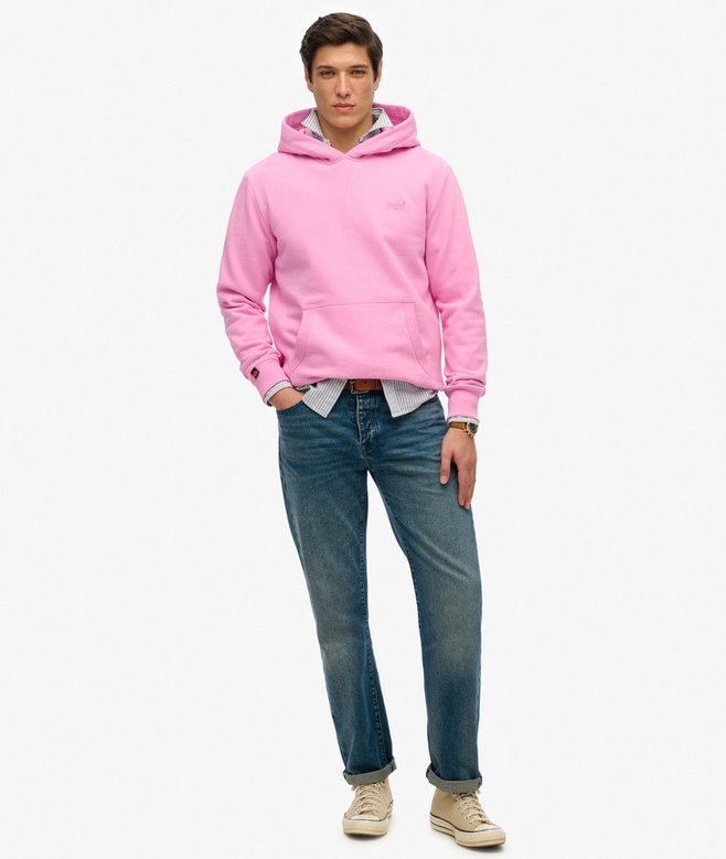 Essential Logo Half Brushed Hoodie