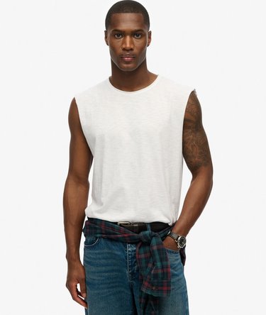 Raw Edge Slub Tank Top Image 1