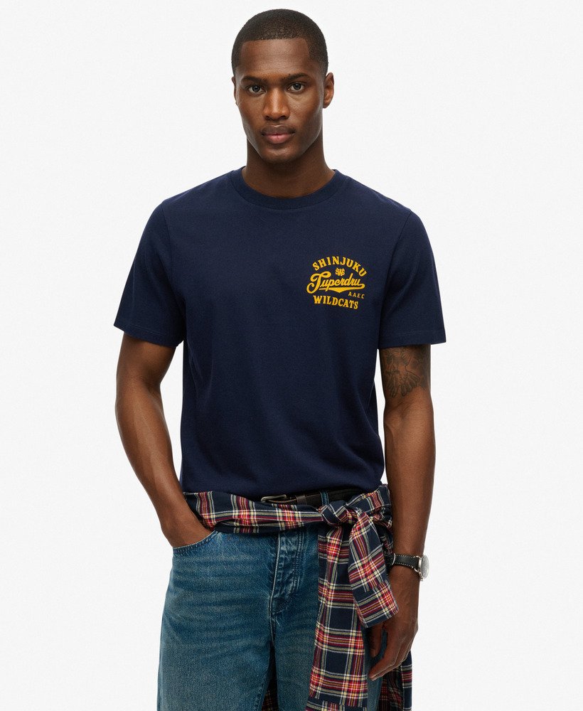 mens Athletic Relaxed T-Shirt in RICH NAVY | Superdry US