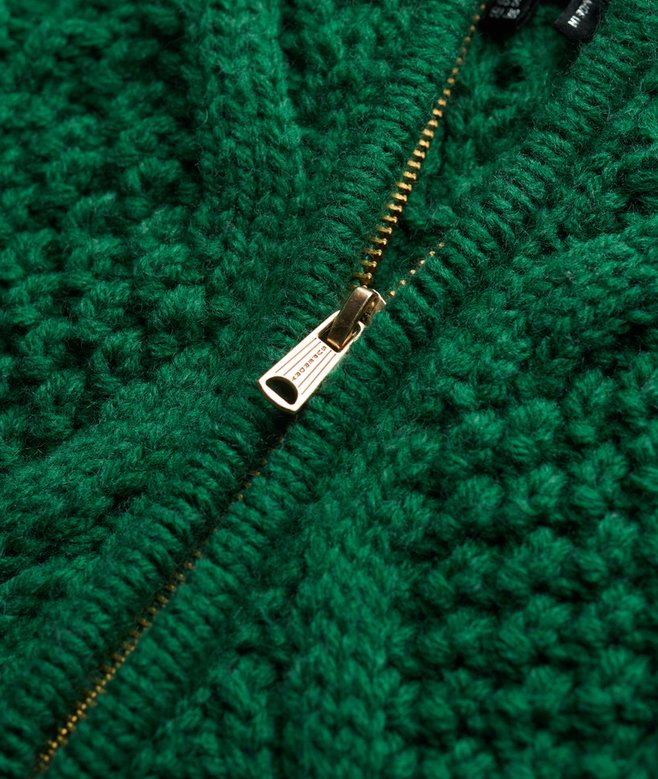 Aran Cable Knit Half Zip Jumper
