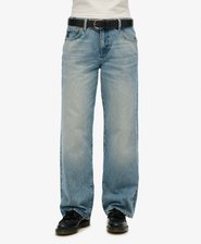 Jeans mit weitem Bein und mittlerer Leibhöhe