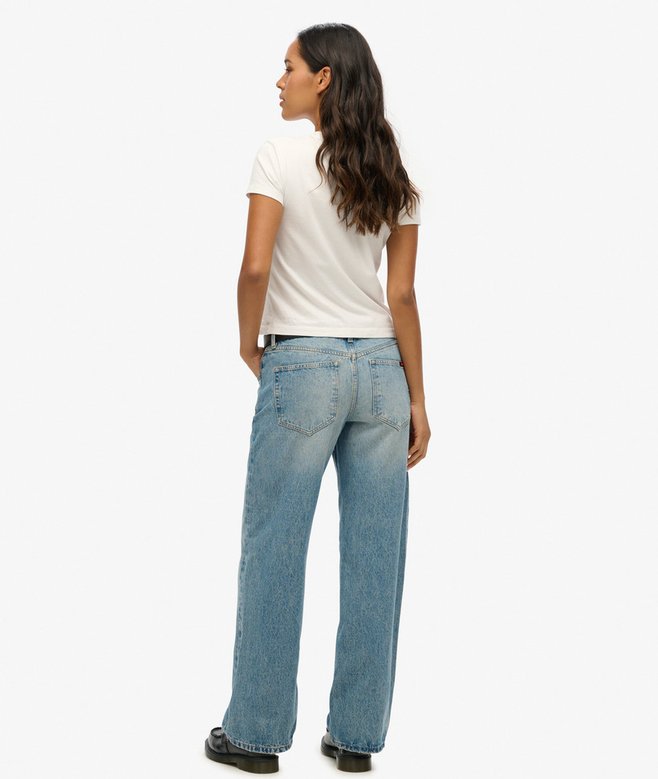 Mid Rise Wide Leg Jeans