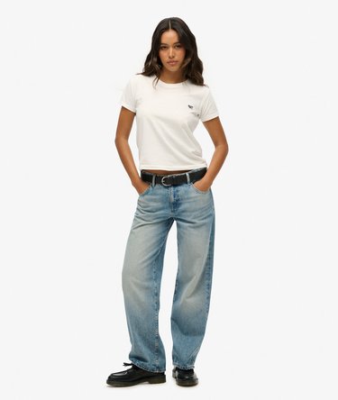 Jeans mit weitem Bein und mittlerer Leibhöhe Image 1