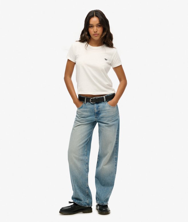 Mid Rise Wide Leg Jeans
