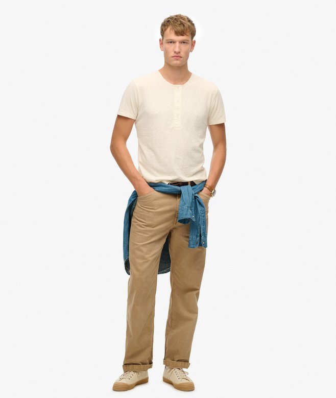 The Merchant Store - Short Sleeve Henley Top