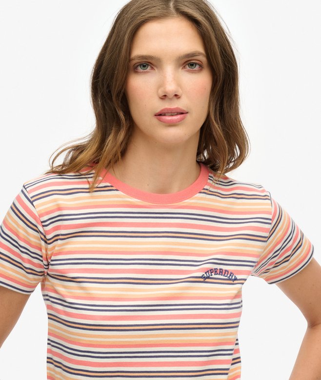 Essential Logo Striped Fitted T-Shirt