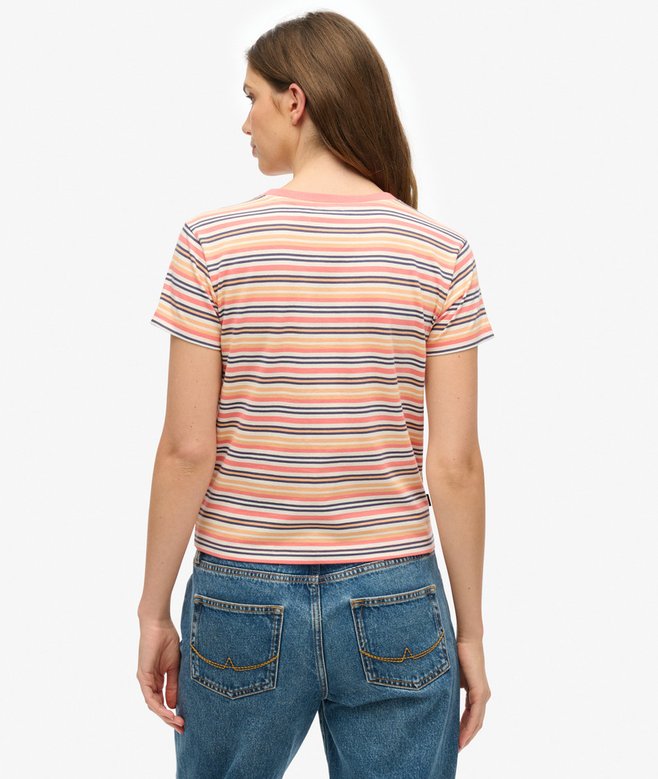 Essential Logo Striped Fitted T-Shirt