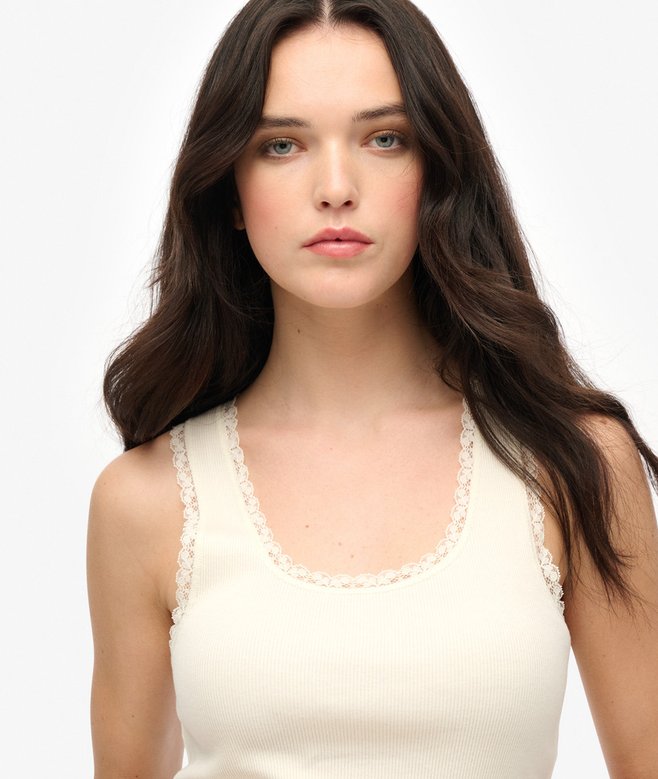Vintage Lace Trim Vest