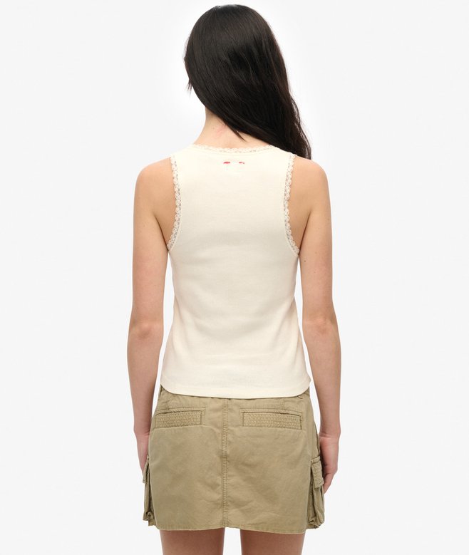 Vintage Lace Trim Vest