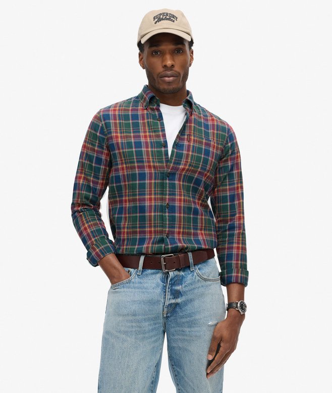 Vintage Check Oversized Cotton Shirt main image 0