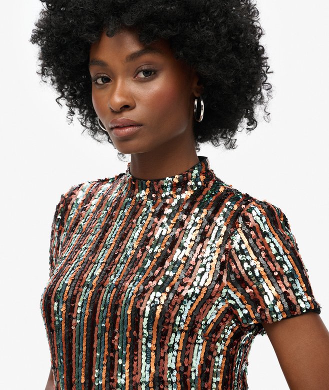 Sequin T-Shirt Mini Dress