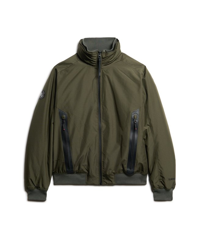 womens Oversized City Harrington Jacket in Army Khaki Superdry IE