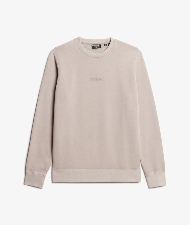 Oversized Micro Logo Crew Sweatshirt