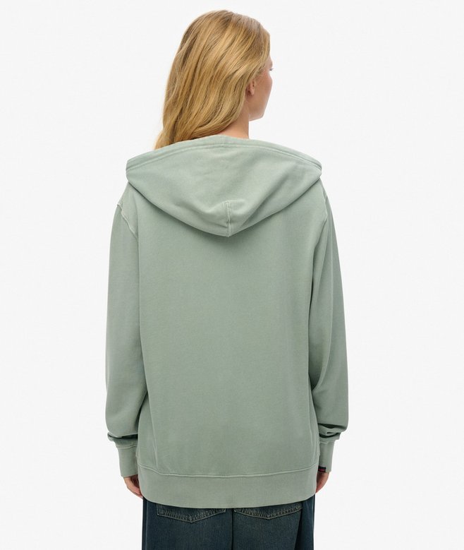 Femme Sweat à capuche court délavé Rose Betterave | Superdry BE-FR