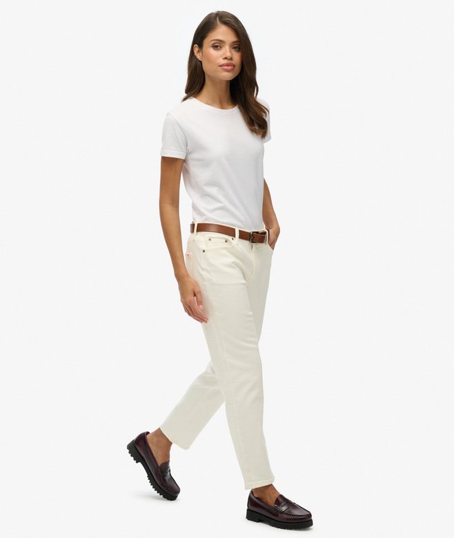 Organic Cotton Mid Rise Slim Jeans
