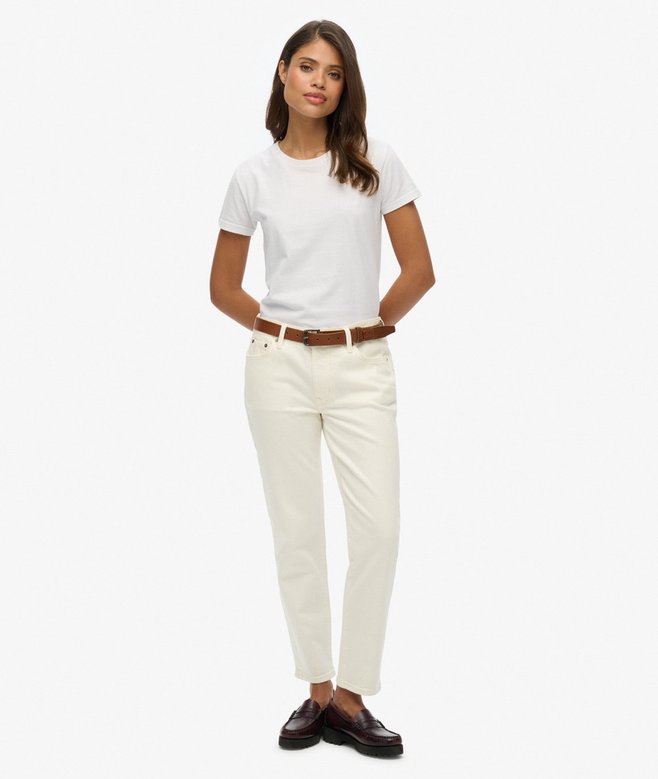 Organic Cotton Mid Rise Slim Jeans