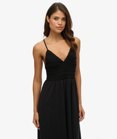 Spitzen-Maxikleid aus Jersey Image 3