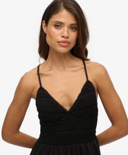 Spitzen-Maxikleid aus Jersey