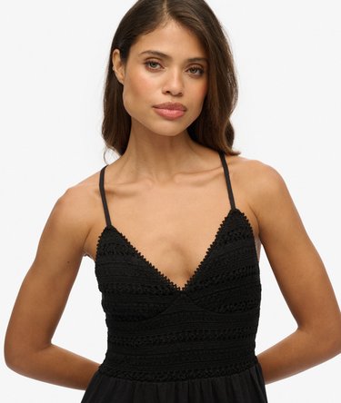 Spitzen-Maxikleid aus Jersey Image 2