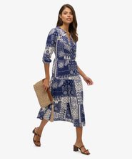 Woven Tiered Midi Dress