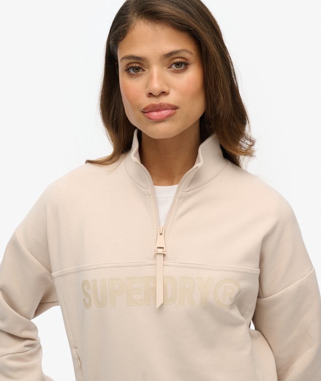 Active Tech Logo Relaxed Half Zip Sweatshirt