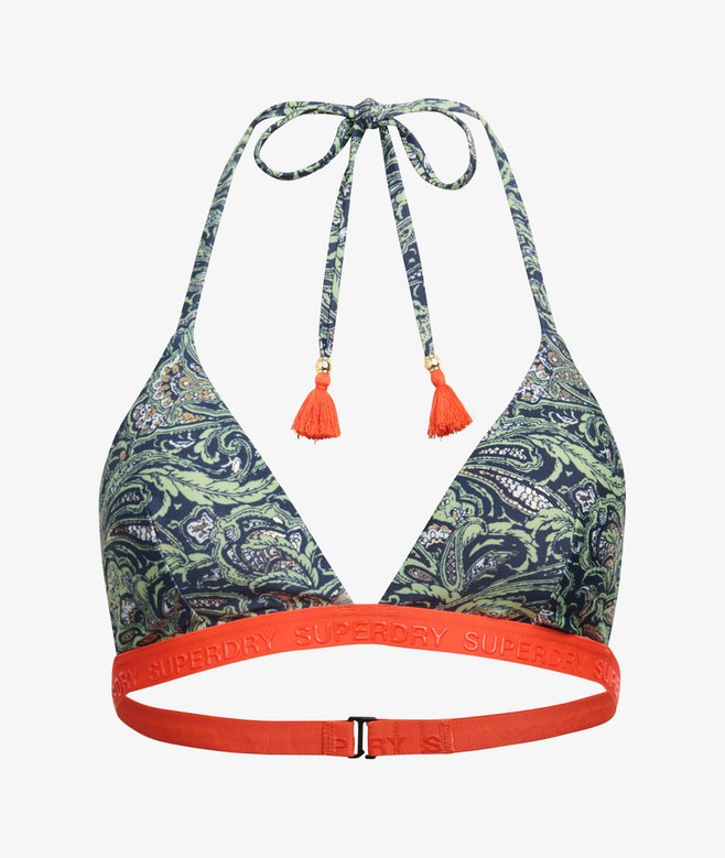 Print Triangle Bikini Top