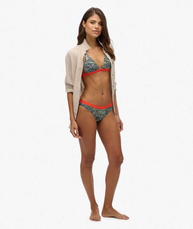 Print Triangle Bikini Top
