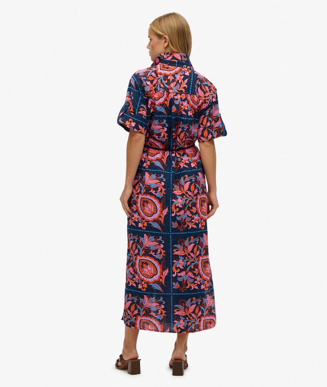 Linen Shirt Maxi Dress