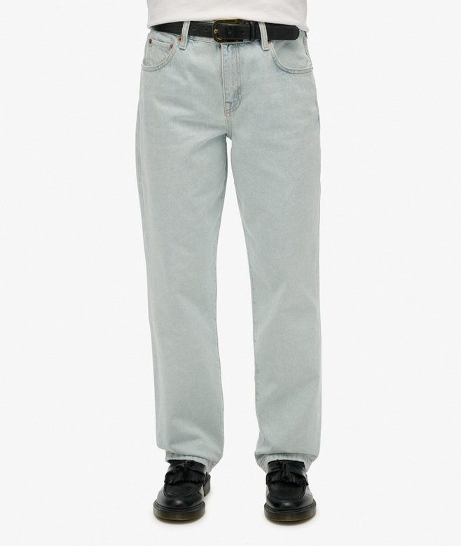 Mid Rise Straight Leg Jeans