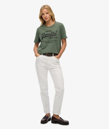 Camiseta de corte relajado con adornos y logo Vintage Image 2