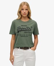Camiseta de corte relajado con adornos y logo Vintage