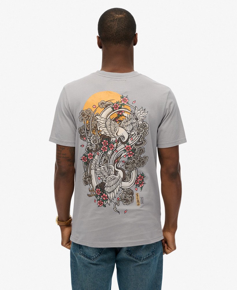 mens Vintage Logo Tokyo Relaxed T-Shirt in Sleet Grey | Superdry UK