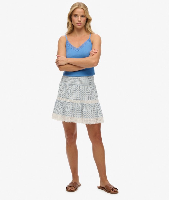 Printed Lace Trim Mini Skirt More Colours Available Price £19.99 Price reduced from £39.99 to You Save 50%