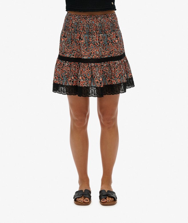 Printed Lace Trim Mini Skirt More Colours Available Price £19.99 Price reduced from £39.99 to You Save 50%