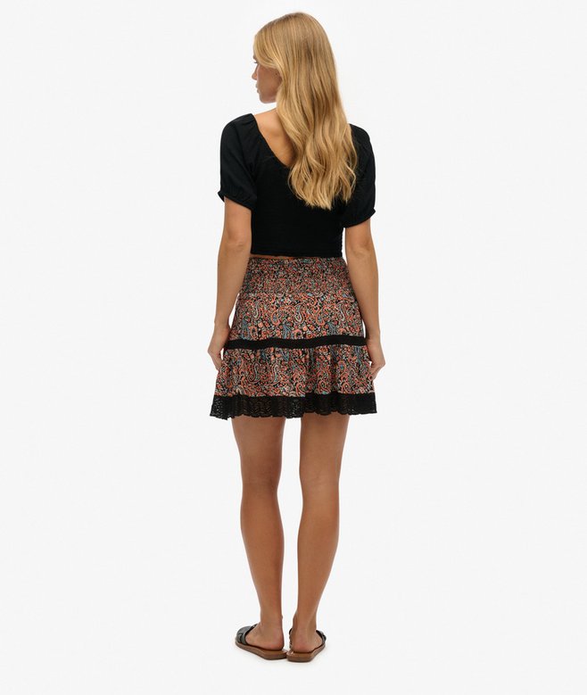 Printed Lace Trim Mini Skirt More Colours Available Price £19.99 Price reduced from £39.99 to You Save 50%