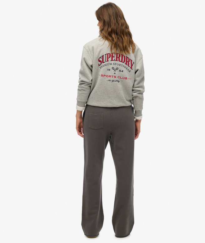 Athletic Tonal Embroidered Wide Leg Joggers