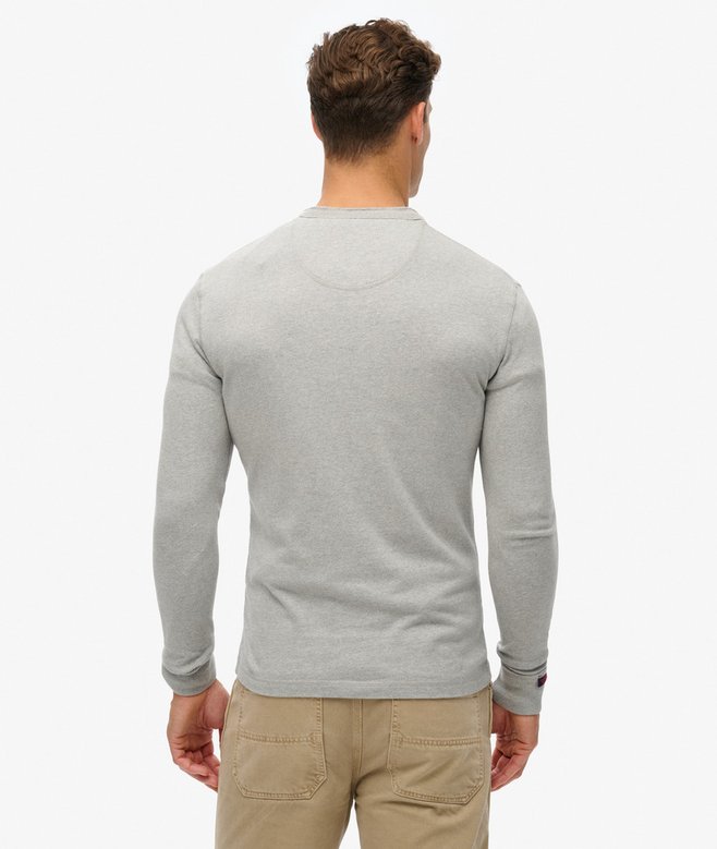 Vintage Athletic Long Sleeve Henley Top